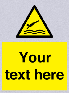 Custom Warning diving area